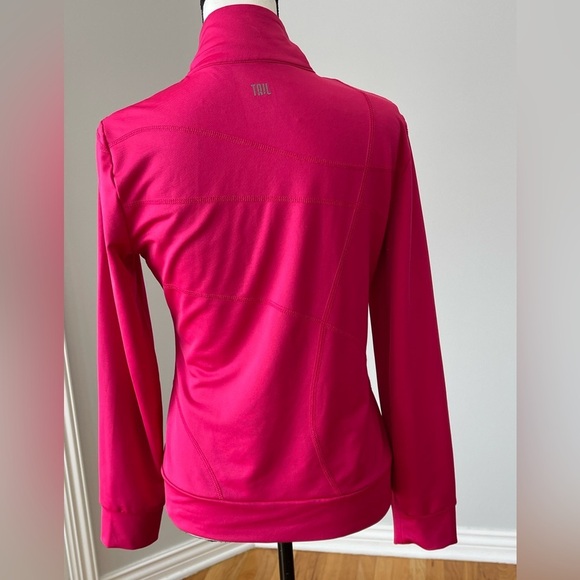 Tail size small zip up jacket in fuchsia bright color workout athleisure casual - Picture 3 of 13